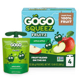 GoGo squeeZ Applesauce and Fruit Puree, Apple Apple, 3.2 oz (Pack of 4), Unsweetened Fruit Snacks for Kids, Gluten Free, Nut Free and Dairy Free
