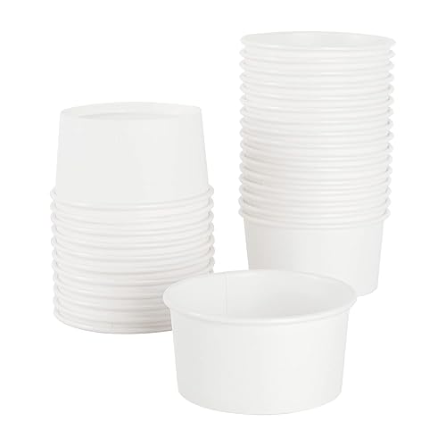 KARAT EARTH Eco-Friendly 6oz Paper Cold/Hot Food Container (90.8mm), White, KE-KDP6W - 1,000 ct