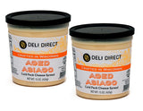 Aged Asiago Cheese Spread 15oz (2 Pack) - Refrigerated Creamy Asiago Cheese Dip, Wisconsin Cheese Spread for Crackers, Pretzels & Sandwiches, Bold