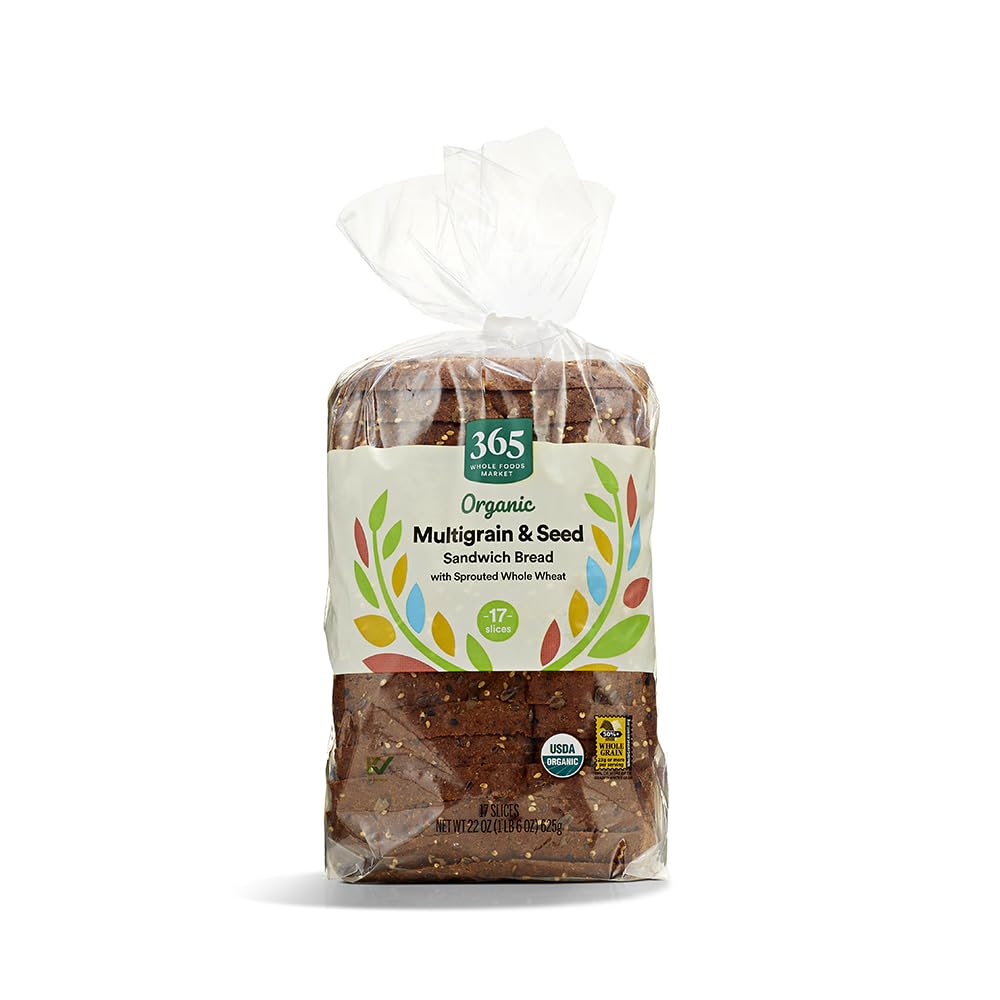 365 by Whole Foods Market Organic Sprouted Multigrain & Seed Bread, 22 OZ