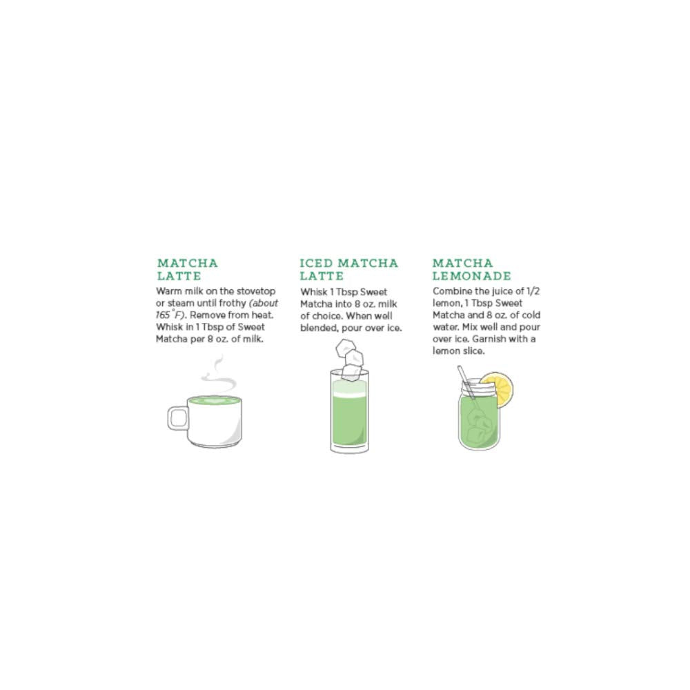 Rishi Tea Sweet Matcha - Japanese Green Herbal Tea Powder, Matcha Green Tea Powder, Matcha Latte Powder, Naturally Sweet, Certified Kosher, Makes 10