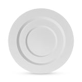 Munfix 100 White Plastic Plates Set, 50 Pcs 10 Inch Plastic Dinner Plates and 50 Pcs 7 Inch Plastic Dessert Plates, Elegant Fancy Heavy Duty