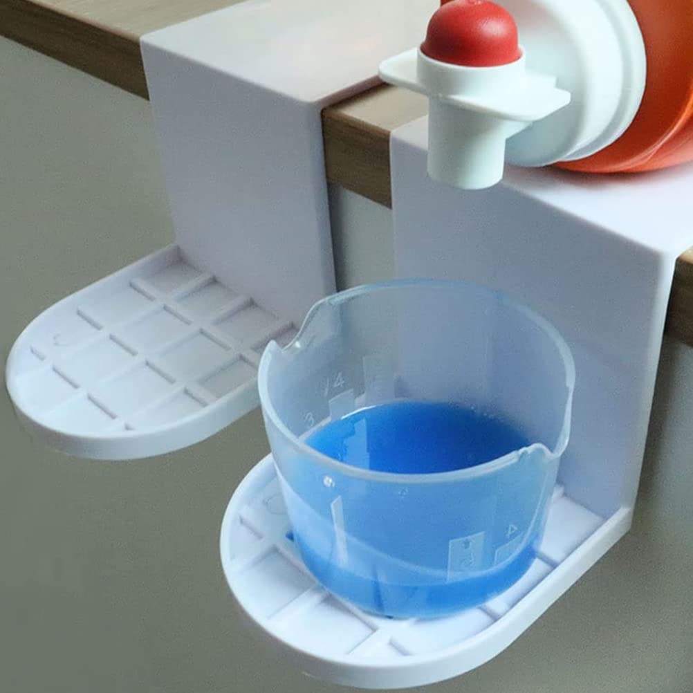 CeFurisy Laundry Detergent Holder, 2 Pack Tray Dispenser Detergent Cup Holder Drip Catcher Fit for Fabric Softener Liquid to Keep for Laundry Room