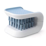 2Pcs Blade Brush Knife and Cutlery Cleaner Green Brush Bristle Scrub for Kitchen Washing Non-Slip by Lucky Shop1234 (Grey, 2pcs)