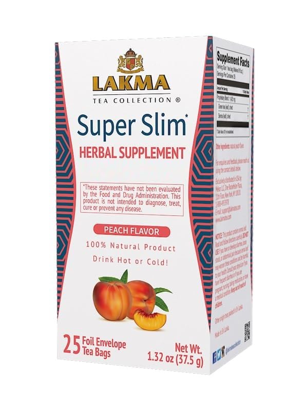 HYLEYS Lakma Super Slim Tea with Peach - 25 Tea Bags