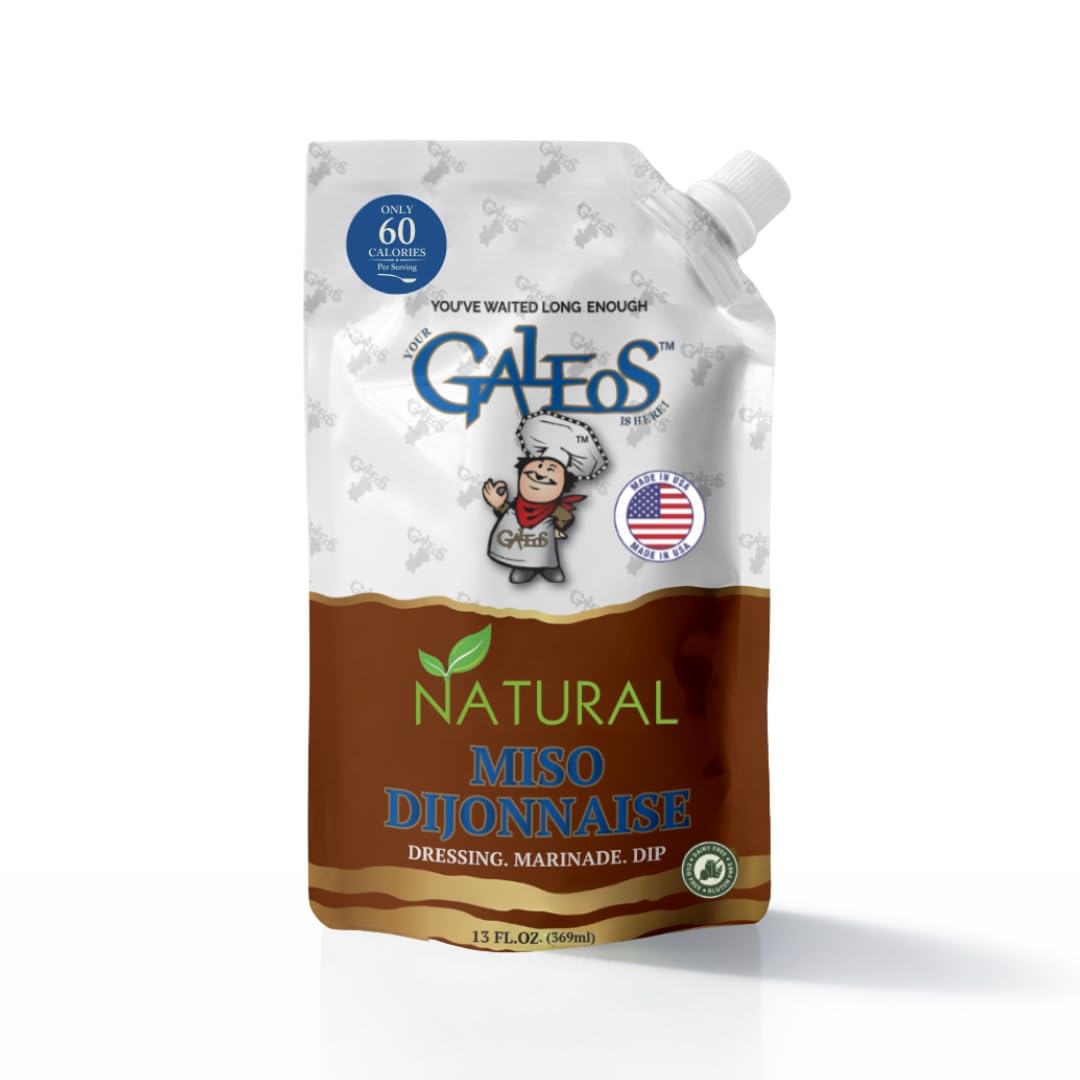 Galeos Miso Dijonnaise Salad Dressing | Lower Calorie, Dairy Free, Egg Free, Gluten Free, No Saturated Fat | Healthier Dressing, Marinade & Dipping