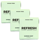 Refresh Gum Garden Mint - 12 Piece Sugar - Xylitol for Daily Use - Bubble Style Chewing Gum Bulk Alternative - Remineralizing Pure Mint Flavor - Pack