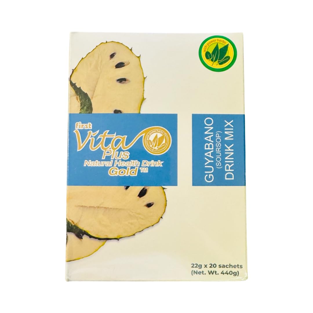 First Vita Plus Natural Health Drink Guyabano Soursop Gold, 40 Sachets (2 Boxes)