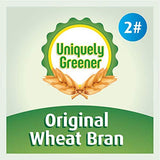 Uniquely Greener Wheat Bran, 2 lb - Non-GMO, Chemical-Free, All-Natural, Unprocessed, Finely Milled Wheat Bran for Baking, Cooking, Mushroom Growing