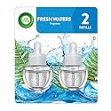 Air Wick plug in Scented Oil 2 Refills, Fresh Waters, (2x0.67oz), Essential Oils, Air Freshener (F002)