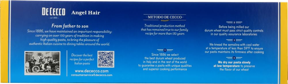 De Cecco Pasta, Angel Hair, 16 Ounce (Pack of 5) by De Cecco