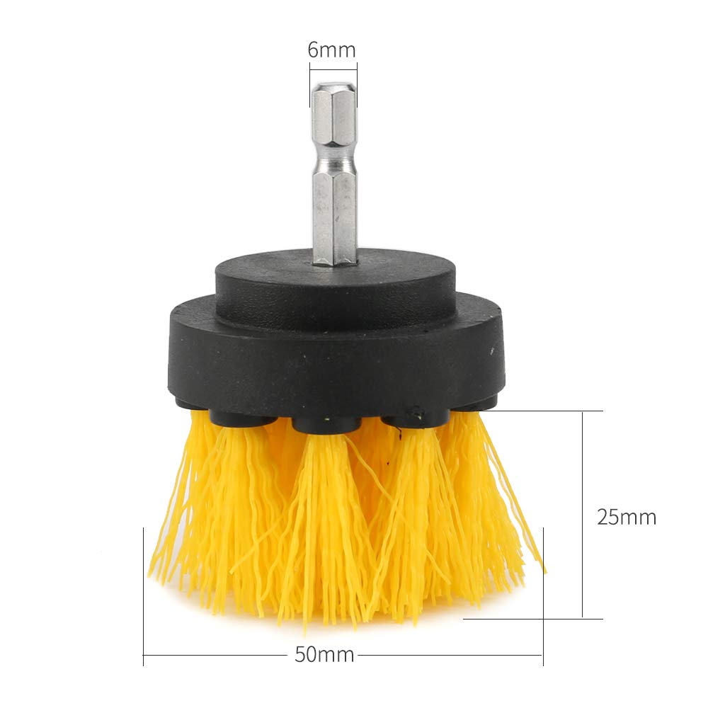 Chambridge 3 Pack Drill Brush Power Scrubber Cleaning Brush Set All Purpose Drill Scrub Brushes Kit for Grout, Floor, Tub, Shower, Tile, Bathroom