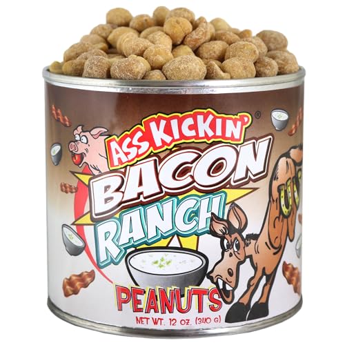 ASS KICKIN’ Bacon Ranch Peanuts - 12oz - Ultimate Gourmet Gift Peanuts - Try if you dare!
