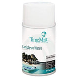 TimeMist Premium Metered Air Freshener Refills - Caribbean Waters - 7.1 oz (1 Unit) 1042756 - Lasts Up To 30 Days and Neutralizes Tough Unwanted Odors