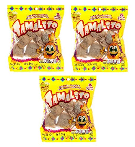 Tamalito Sabor Tamarindo 8 Piezas 3 PACK 160 gr. c/u | Tamarind Flavored Candy 8 Units 3 PACK 5.6 oz. each.