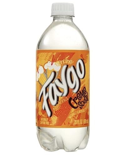 20oz Faygo Creme Soda Soda Pop bottles, Pack of 10 (Total 200 FL OZ)