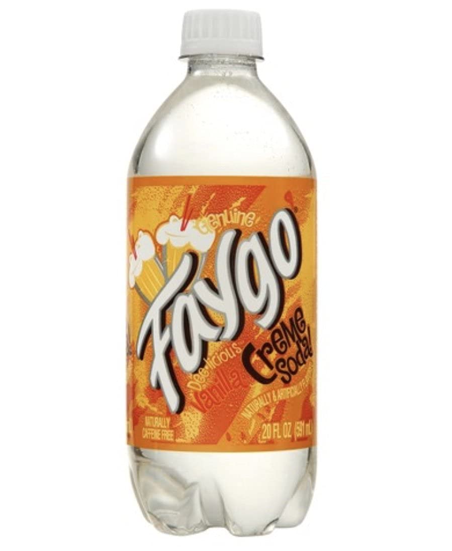 20oz Faygo Creme Soda Soda Pop bottles, Pack of 10 (Total 200 FL OZ)