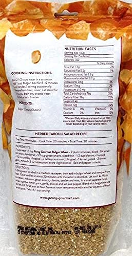 Pereg Bulgur Wheat (16 Oz x 6 Pack) - Fine Bulgur Wheat Grain - Ready To Cook - Nutty Flavor & Chewy Texture - Rice, Quinoa, Couscous Alternative - Quick Cooking