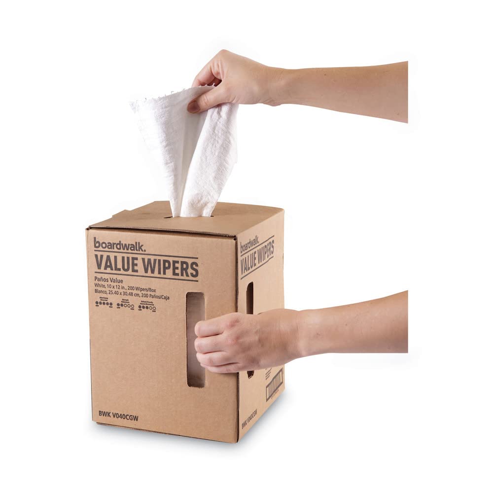 BOARDWALK, BWKV040CGW, BWKV040CGW WIPES 10X12 DRC CPROLL WH