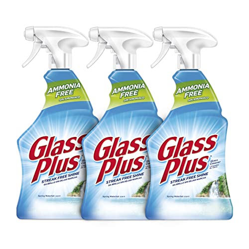 Glass Plus Glass Cleaner, 32 fl oz Bottle, Multi-Surface Glass Cleaner (Pack of 3)