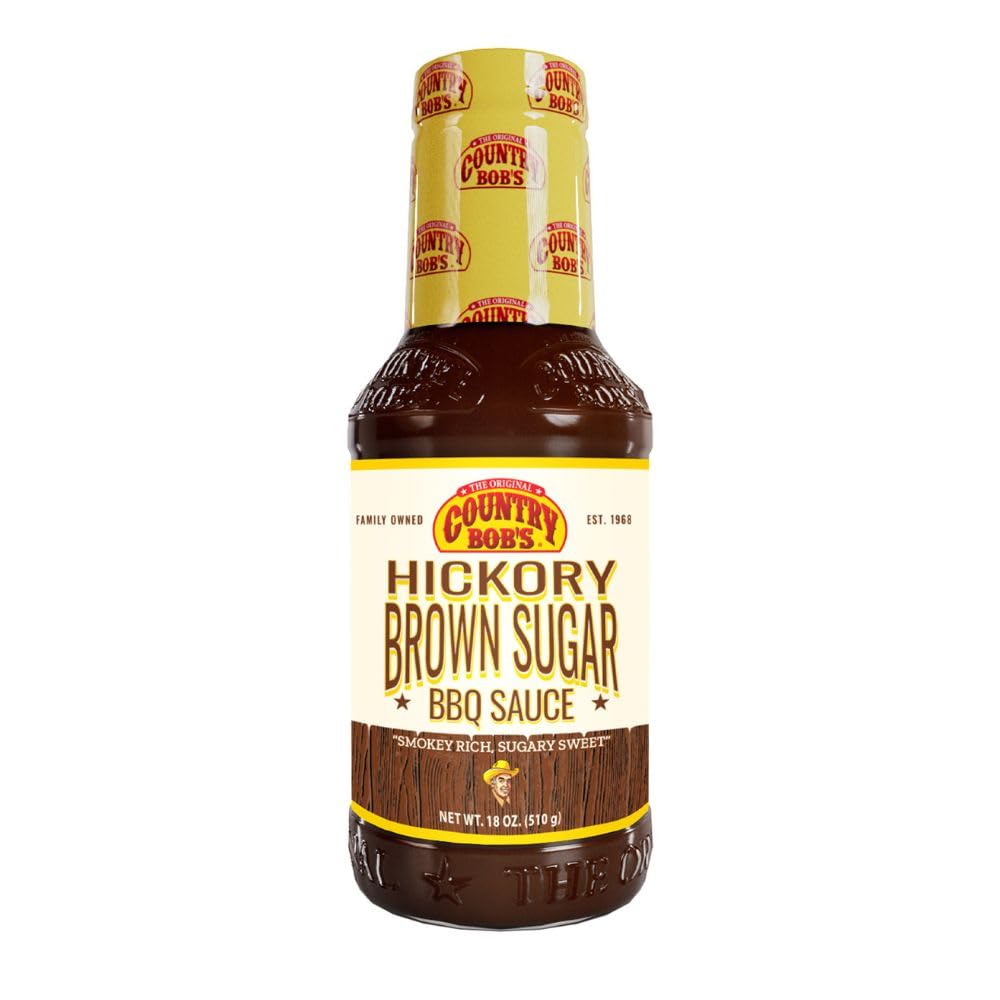 Country Bob's - Hickory & Brown Sugar Barbecue Sauce - 18 oz (Pack of 1)