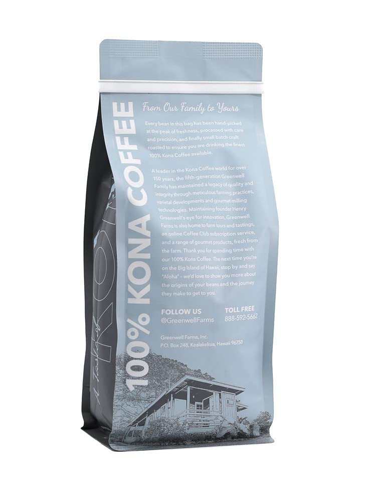 Greenwell Farms 100% Hawaiian Kona Coffee - Macadamia Nut Flavor, Whole Bean, 16oz