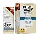 Primal Power Beef Liver Bar 1100mg - New Zealand Grass-Fed, 211% DV B12, 10g Protein Collagen - Zero Added Sugar, No Seed Oils, Gluten Free