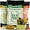 Olive My Pickle Fermented Pickles Probiotic Variety Pack - 96 Ounces | 3-Pack Bundle of Kosher Dill, Garlic, Spicy Kosher Dill Pickles and Brine