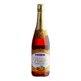 Kedem Sparkling Peach Flavored Grape Juice 25.4oz (2 Pack), No Added Sugar, Non Alcoholic, Kosher for Passover