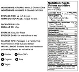 Food to Live Organic Corn Flour, 1.5 Pounds Non-GMO, Whole Grain, Finely Ground Meal, Vegan, Kosher, Bulk Yellow Milled Maize. Great for Cooking