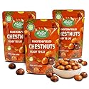 Roasted Chestnuts Ready to Eat - Peeled & Cooked Whole Chestnuts, Healthy On-the-Go Vegan Snack, Gluten Free - 3.5 oz (3 Pack) - Nutjoi