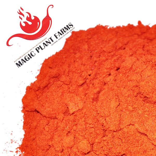 Red 7 Pot Brain Strain Pepper Powder by Magic Plant, 1 Kg Bulk - 1M-1.9M SHU | Intense Fruity Sweet Superhot Heat | Fine Ground Caribbean Chili