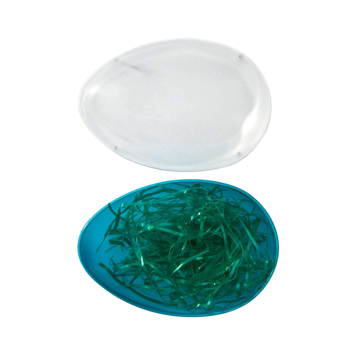 Giant Easter Egg, Clear Top with Turquoise Bottom Shell, 3 -Long x 5 -High