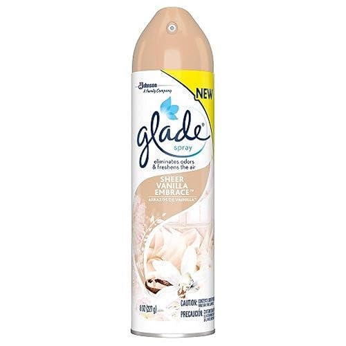 Glade Sheer Vanilla Aerosol 8 Ounce (Pack of 3)