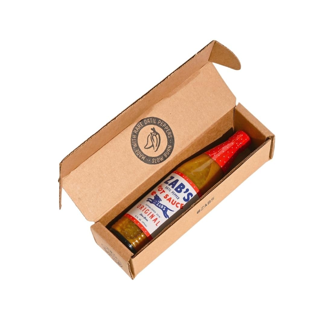Zab's Original Recipe Craft Hot Sauce (6oz, 1 Pack), Naturally Sweet Heat & Signature Slow Burn from Datil Peppers, Gluten-Free, Vegan, Perfect