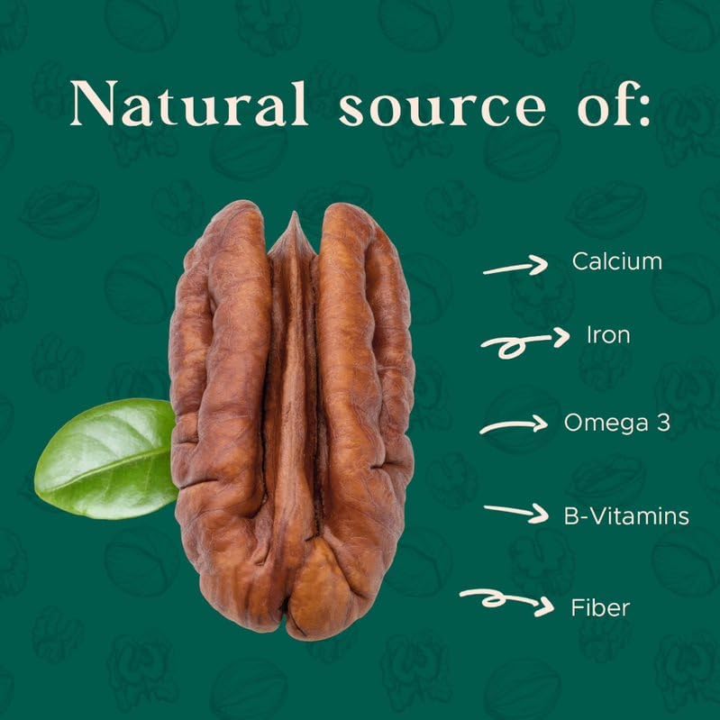 Premium Raw Pecan Halves 16oz (1 lb) | American-Grown, Non-GMO | Batch Tested Gluten & Peanut Free | No PPO or Preservatives | Rich Flavor