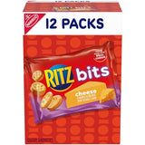 RITZ Bits Cheese Sandwich Crackers, Lunch Snacks, 12 Snack Packs