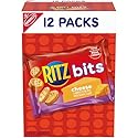 RITZ Bits Cheese Sandwich Crackers, Lunch Snacks, 12 Snack Packs