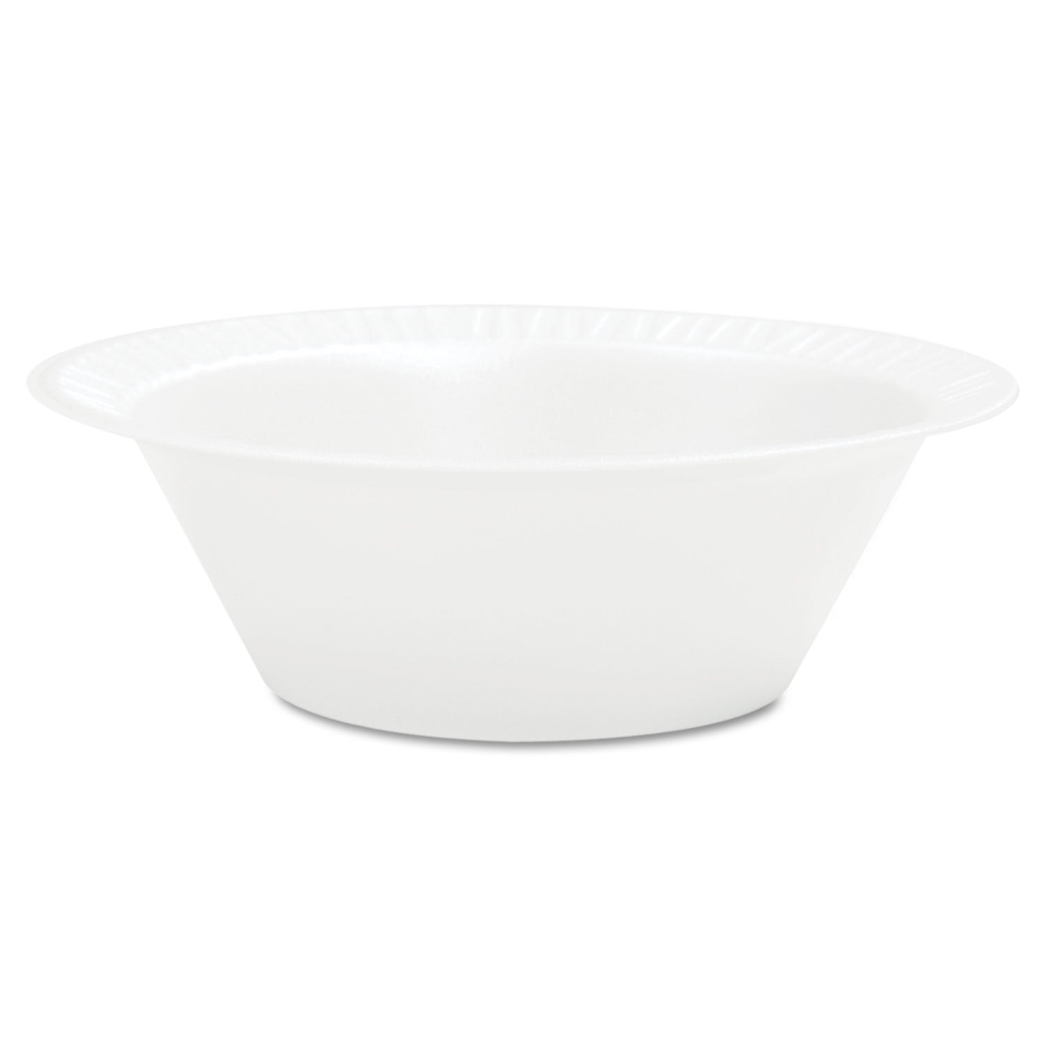Dart 12BWWCR 10-12 oz White Unlaminated Foam Bowl (Case of 1000)