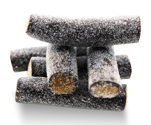 Dulcefina chocolate and Sweets, Danish Kanderade Haxvral Salty Licorice Salt Level 3-4 (2.200 Lbs)