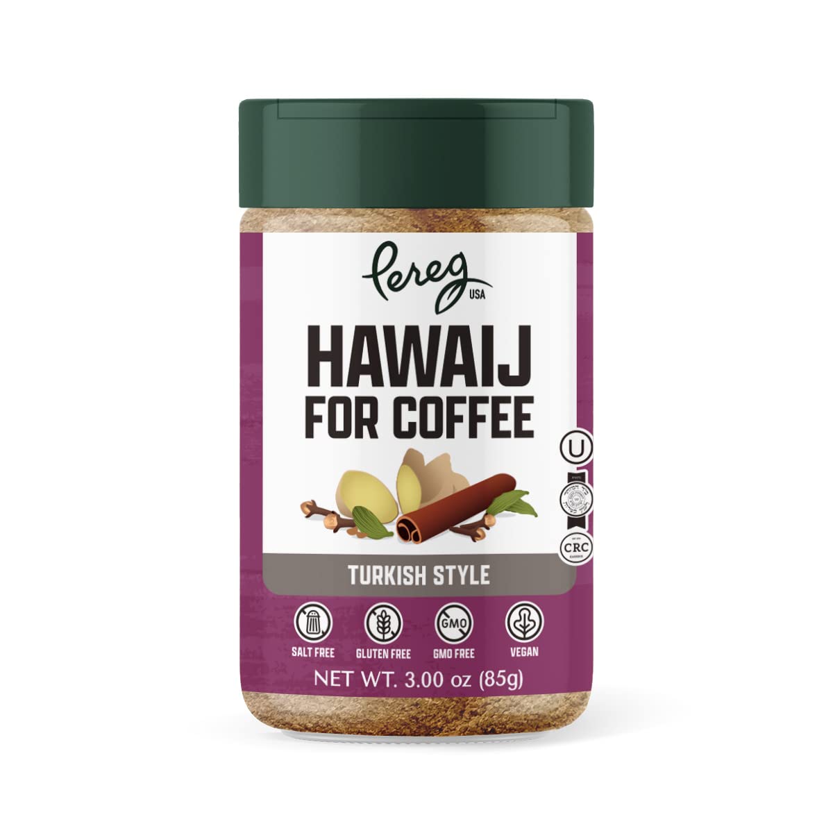 Pereg Coffee Mix | Coffee Spice Mix with Hawaij, Ginger, Cinnamon, Cloves & Cardamom | Mixed Spices for Arabian, Turkish, Coffee or Chai | Made in USA