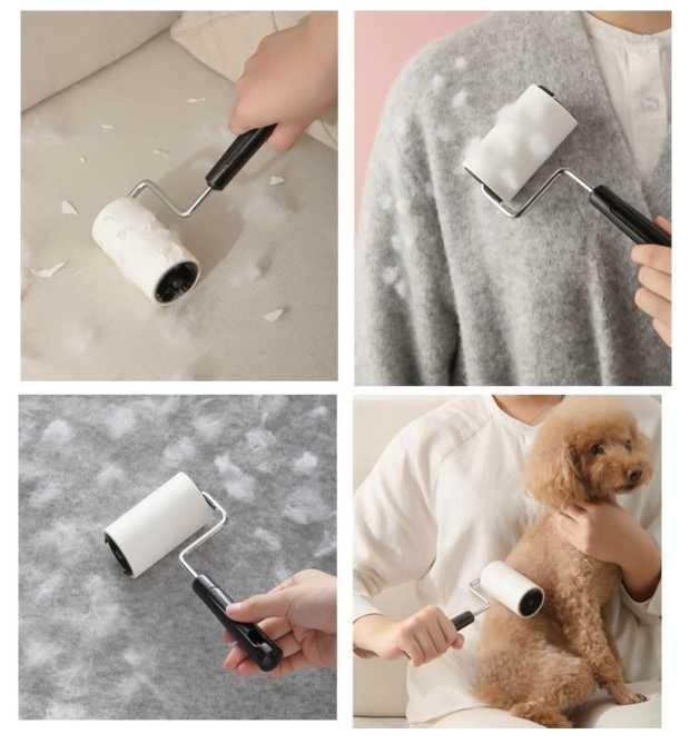 Lint Roller Extra Sticky PET Lint Roller - Cat Hair Remover & Dog Fur Remover?Lint Roller for Pet Hair - Sticky Rolls (1 Roller+1 Refills)