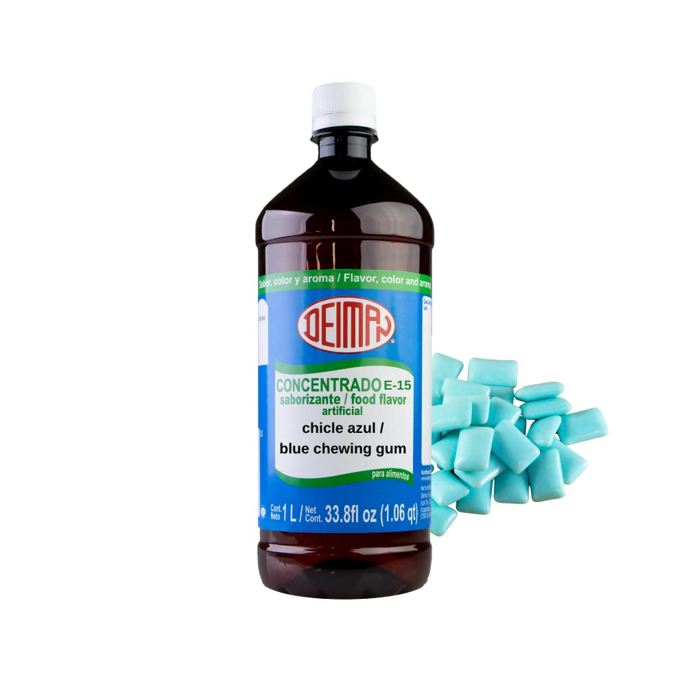 Deiman Artificial Food Flavoring Blue Chewing Gum Concentrate E-15 (33.8 fl oz)