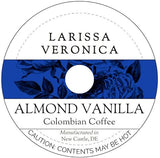 Almond Vanilla Colombian Coffee (Single Serve K-Cup Pods) (Gourmet, Naturally Flavored, Whole Coffee Beans) (12 pods, ZIN: 571099)