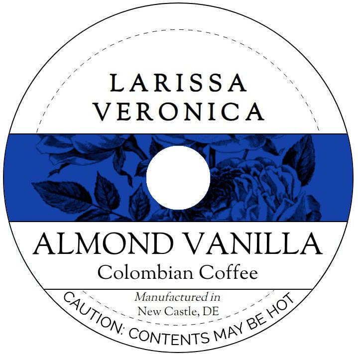 Almond Vanilla Colombian Coffee (Single Serve K-Cup Pods) (Gourmet, Naturally Flavored, Whole Coffee Beans) (12 pods, ZIN: 571099)