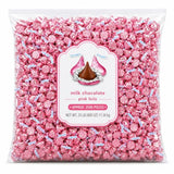 Pink Foil Milk Chocolate Candy Pieces Bulk Bag - 25 lb (Approx. 2500 pieces)