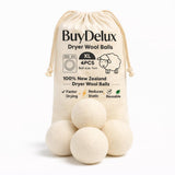 Wool Dryer Balls 4 Pack XL 7cm, 100% New Zealand Wool, Reusable 1000+ Loads, Natural Fabric Softener Alternative, Reduces Static & Wrinkles.