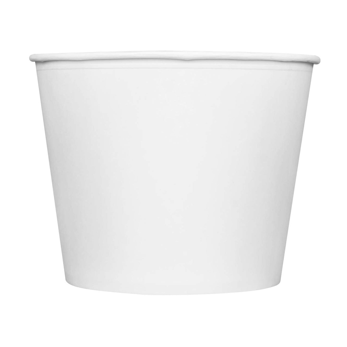Karat C-FB130W_Bundle 130 oz Food Buckets with Paper Lids (215mm) - (Case of 125)