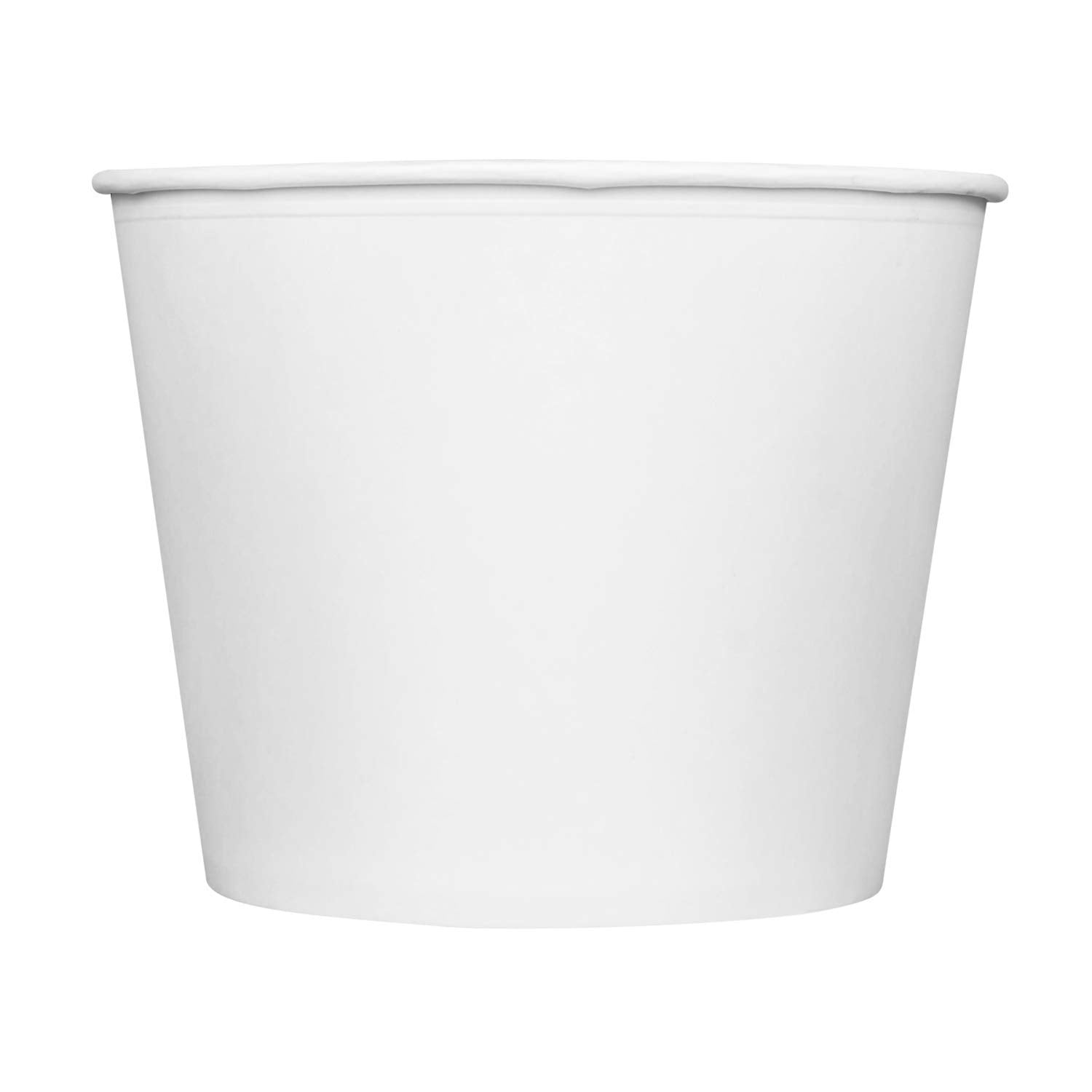 Karat C-FB130W_Bundle 130 oz Food Buckets with Paper Lids (215mm) - (Case of 125)