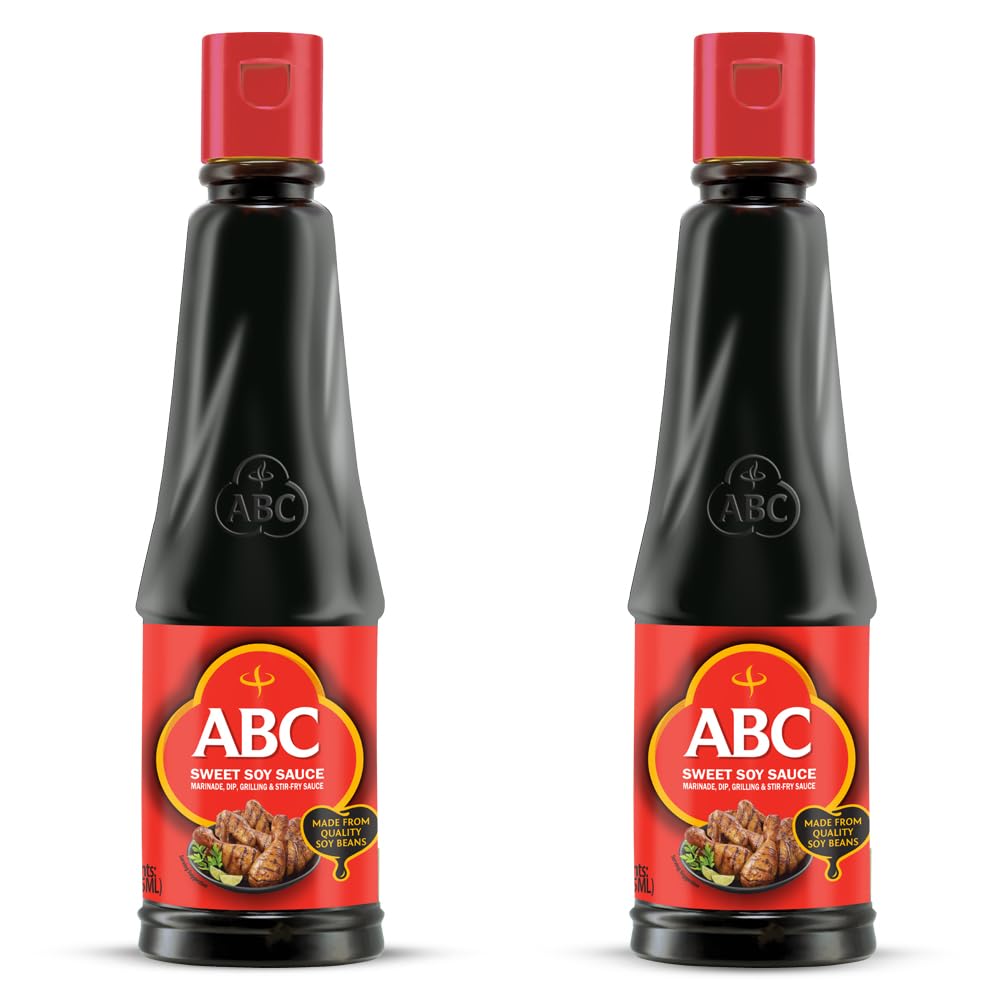ABC Sweet Soy, Black Dark Marinade, 20.3 Oz (Pack of 2), Savory Sauce, Dip, Stir-fry, Glaze, Vegan, No MSG, Plant-based, Halal, Umami Flavor